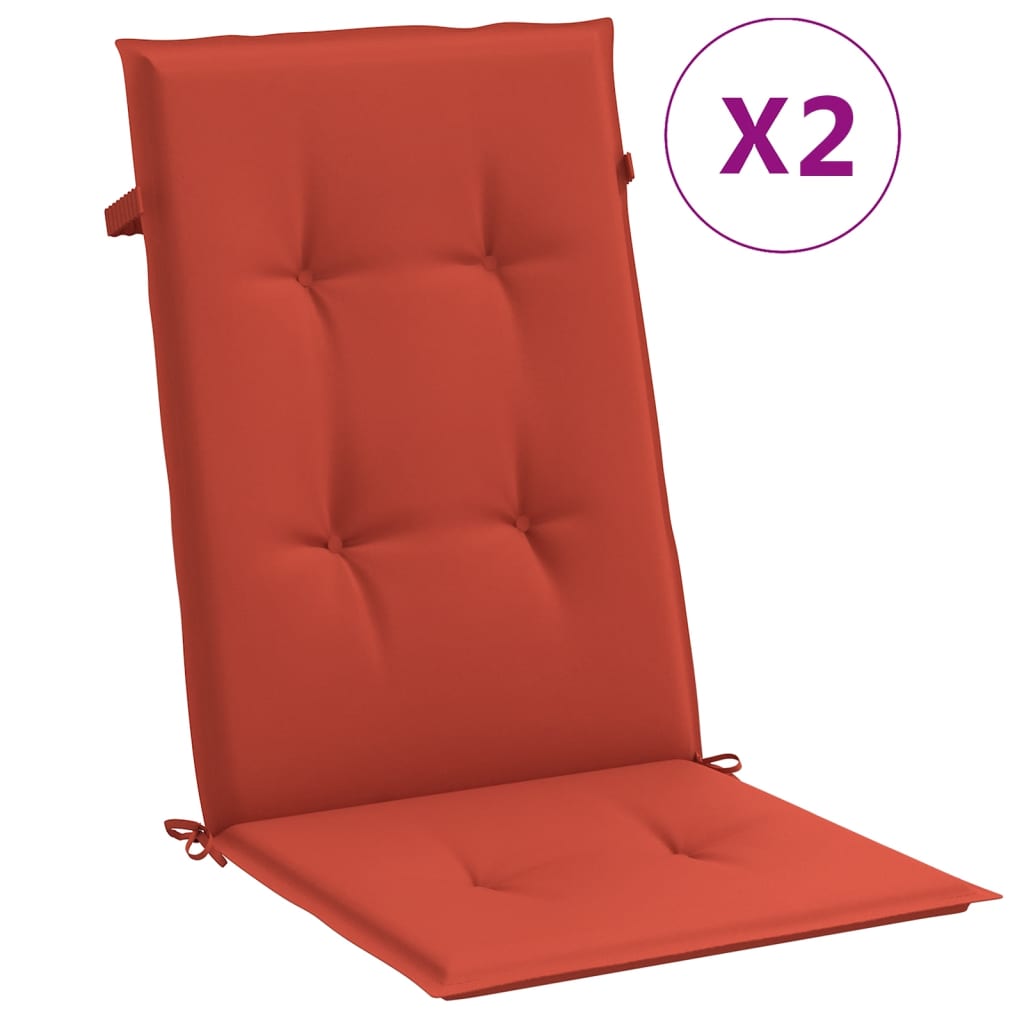 Maison Exclusive - Hochlehner-auflagen 2 Stk. Melange Rot 120x50x