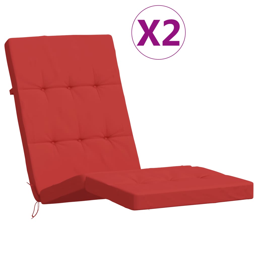 Maison Exclusive - Liegestuhl-auflagen 2 Stk. Rot Oxford-gewebe