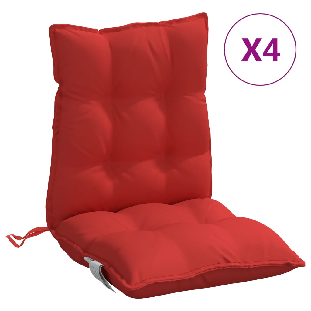 Maison Exclusive - Niedriglehner-auflagen 4 Stk. Rot Oxford-geweb