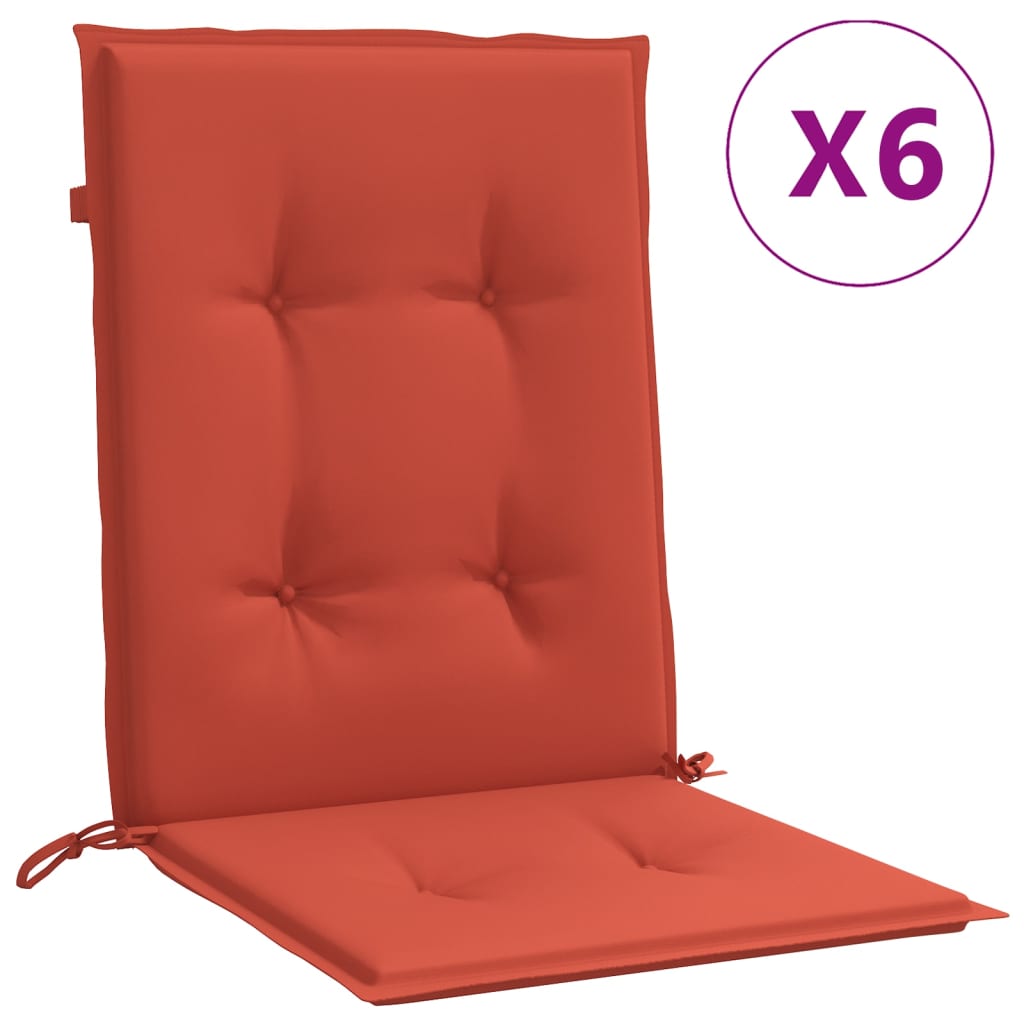 Maison Exclusive - Niedriglehner-auflagen 6 Stk. Melange Rot 100x
