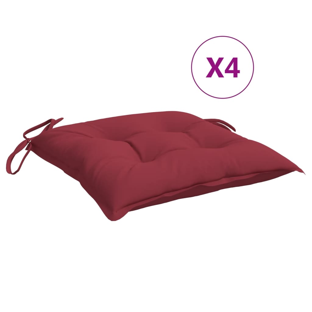 Maison Exclusive - Stuhlkissen 4 Stk. Weinrot 40x40x7 Cm Oxford-g