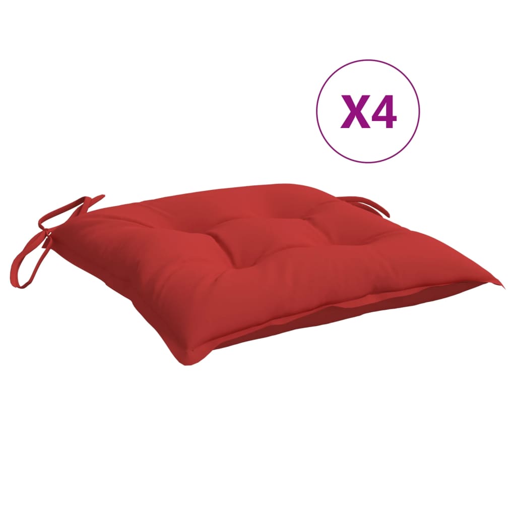 Maison Exclusive - Stuhlkissen 4 Stk. Rot 40x40x7 Cm Oxford-geweb