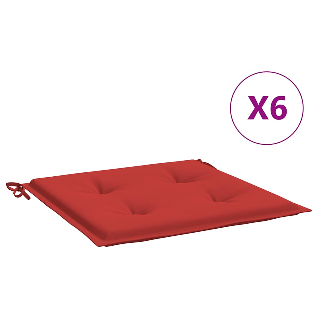 Maison Exclusive - Gartenstuhl-kissen 6 Stk. Rot 50x50x3 Cm Oxfor