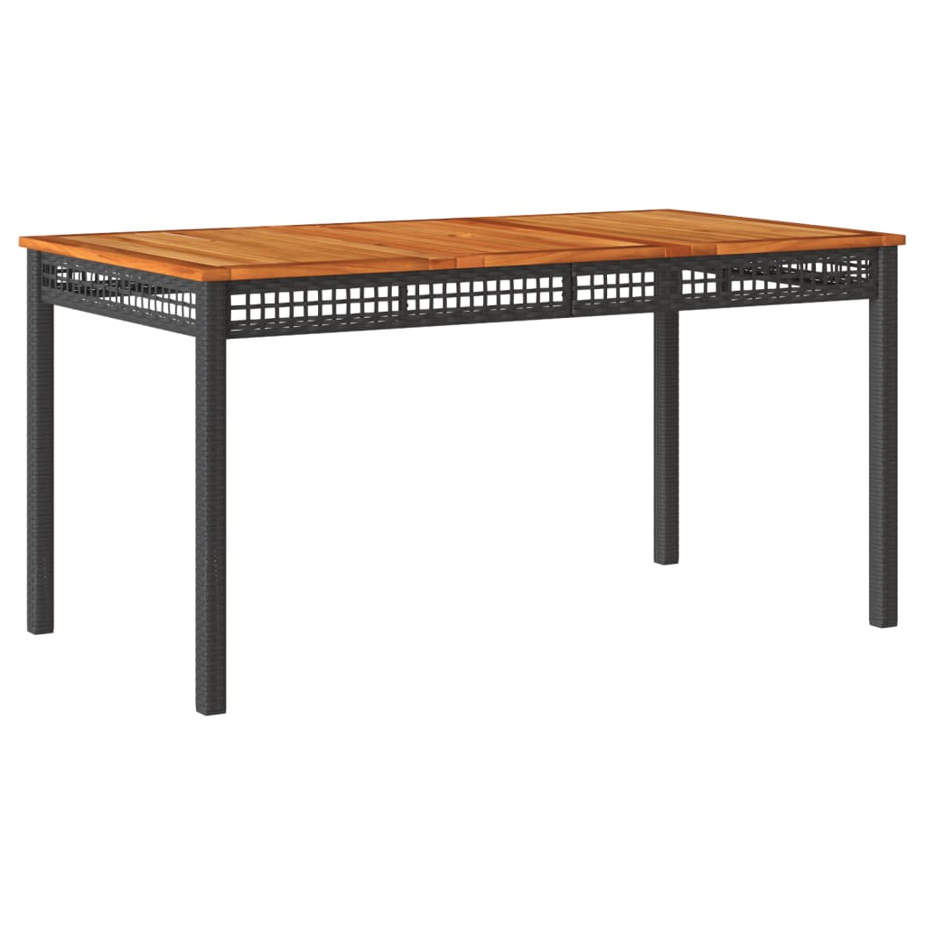 Maison Exclusive - Gartentisch Schwarz 140x80x75 Cm Poly Rattan A