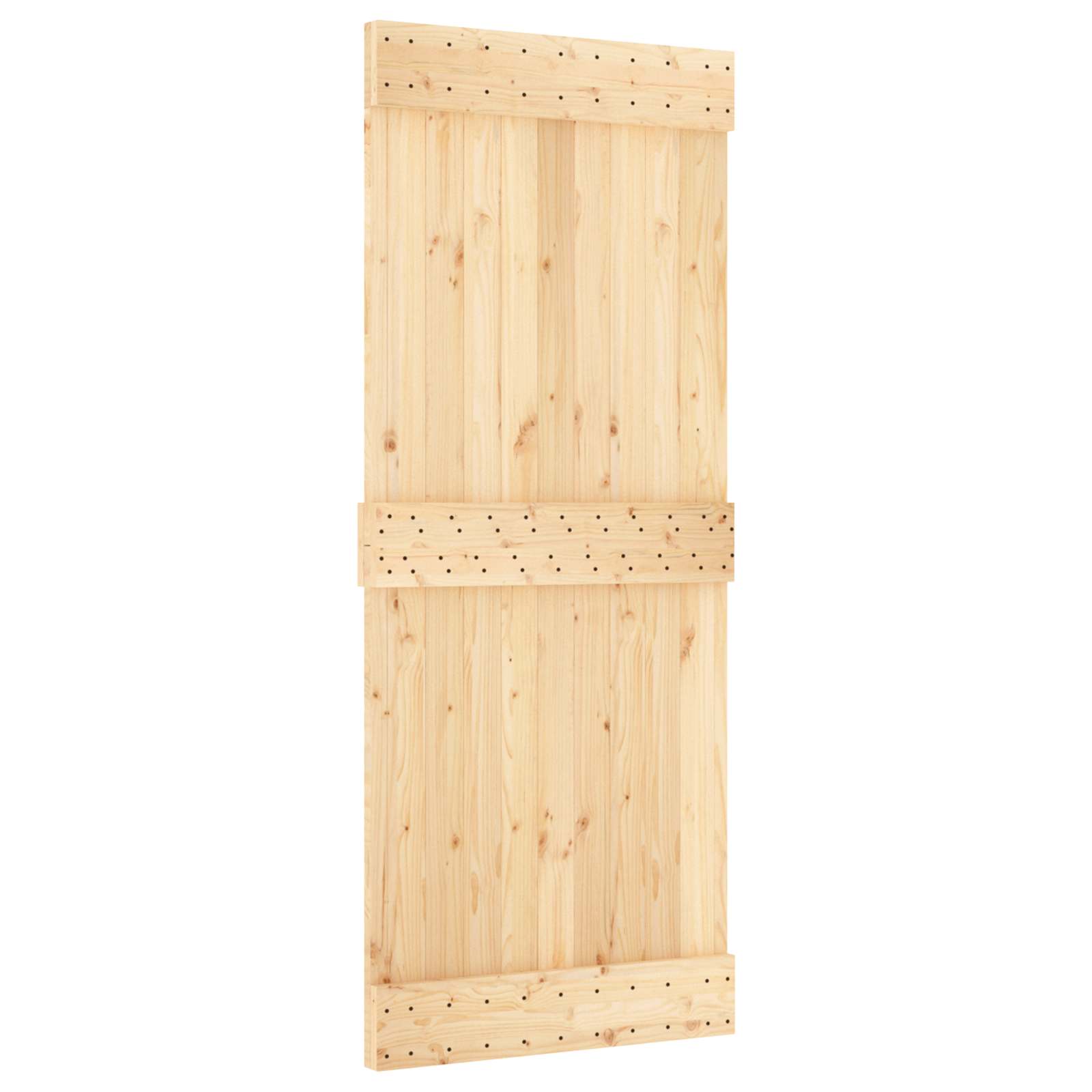 Maison Exclusive - Schiebetür Narvik Natürlich Und Schwarz 85 X 2