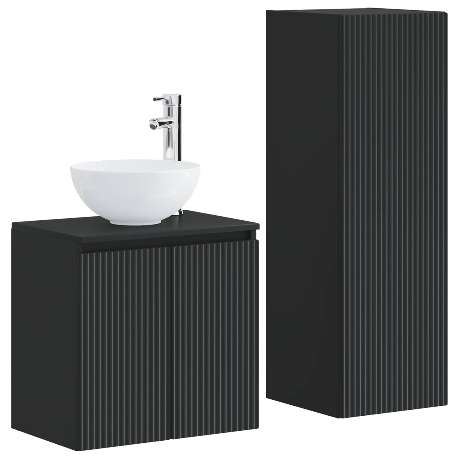 Maison Exclusive - Badezimmermöbel-set 2 Stk. Schwarz 33 X 34,5 X