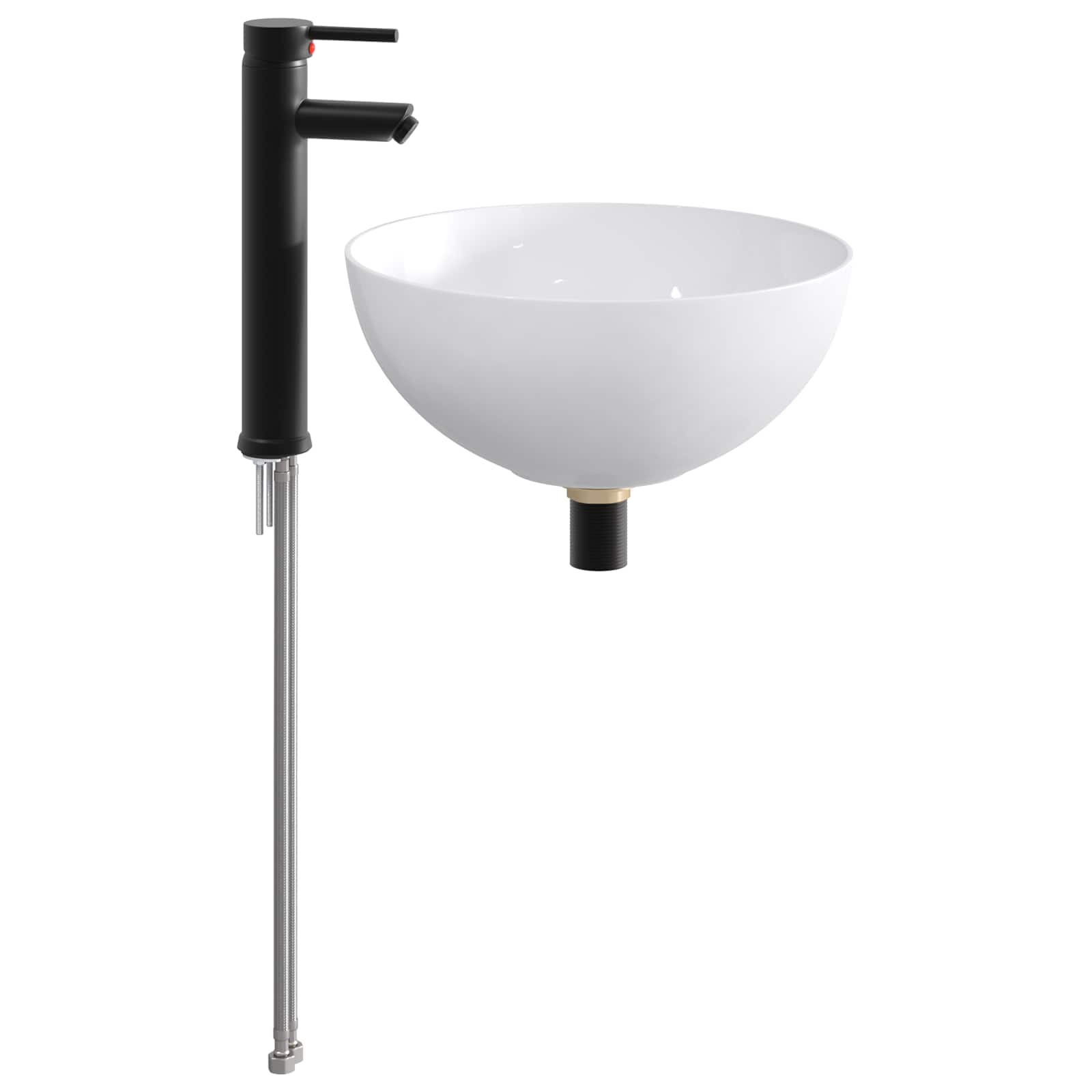Maison Exclusive - Waschbecken Mit Wasserhahn Und Abfluss Matt Sc