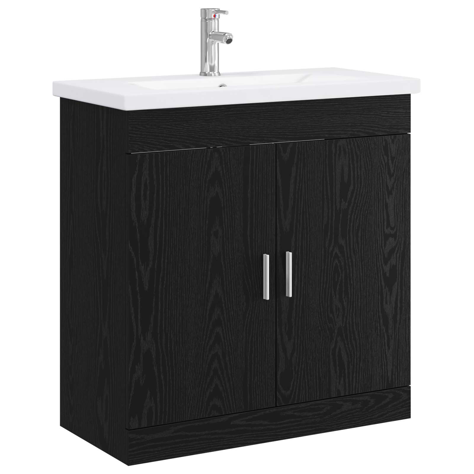 Maison Exclusive - Badezimmermöbel-set Schwarze Eiche 81 X 40 X 8