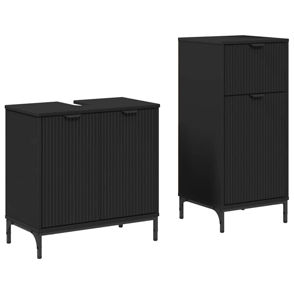 Maison Exclusive - Badezimmermöbel-set 2 Stk. Schwarz 39,5 X 36 X
