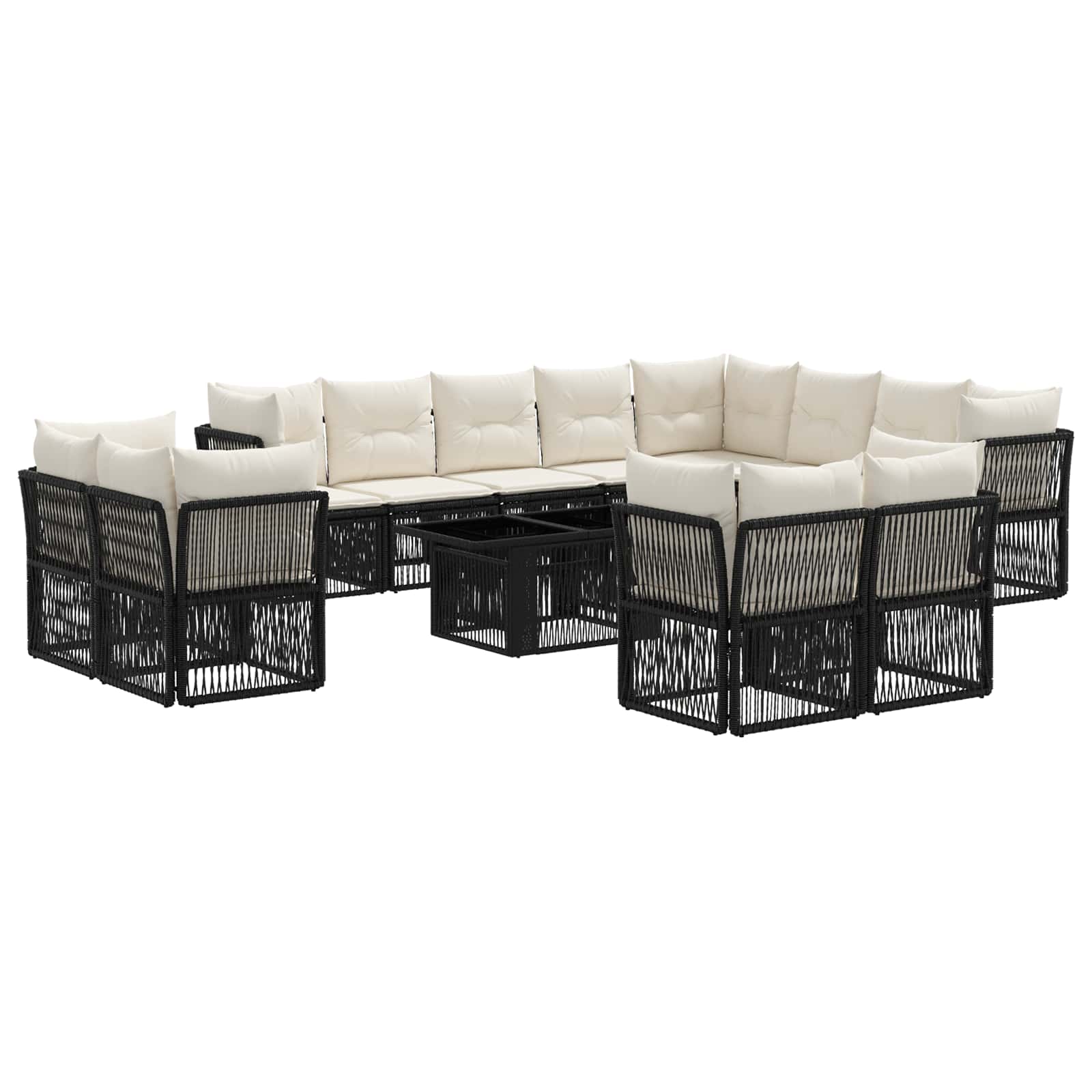 Maison Exclusive - Gartensofa-set 13 Stk. Poly-rattan