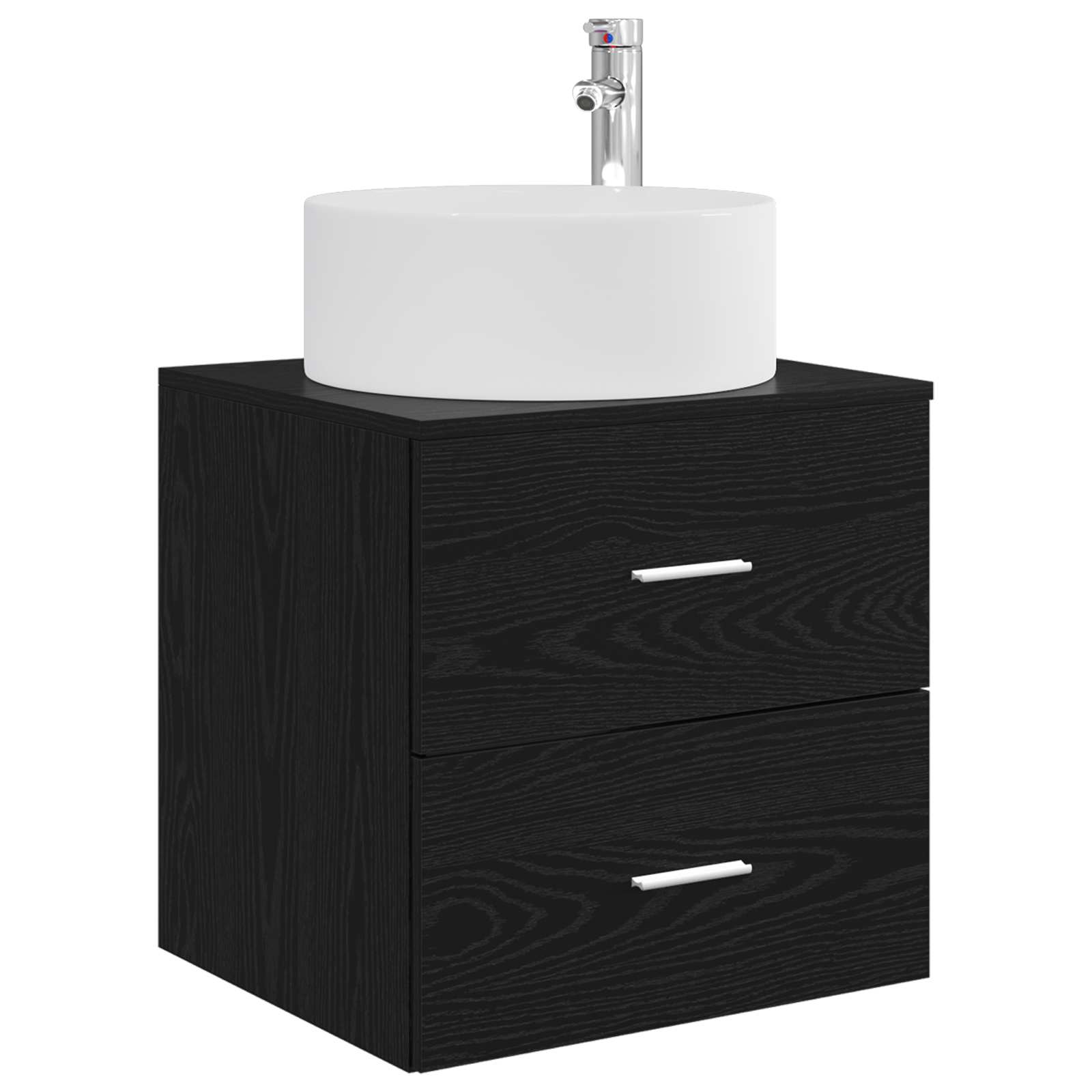 Maison Exclusive - Wandmontierte Waschtisch Schwarz Eichen-optik
