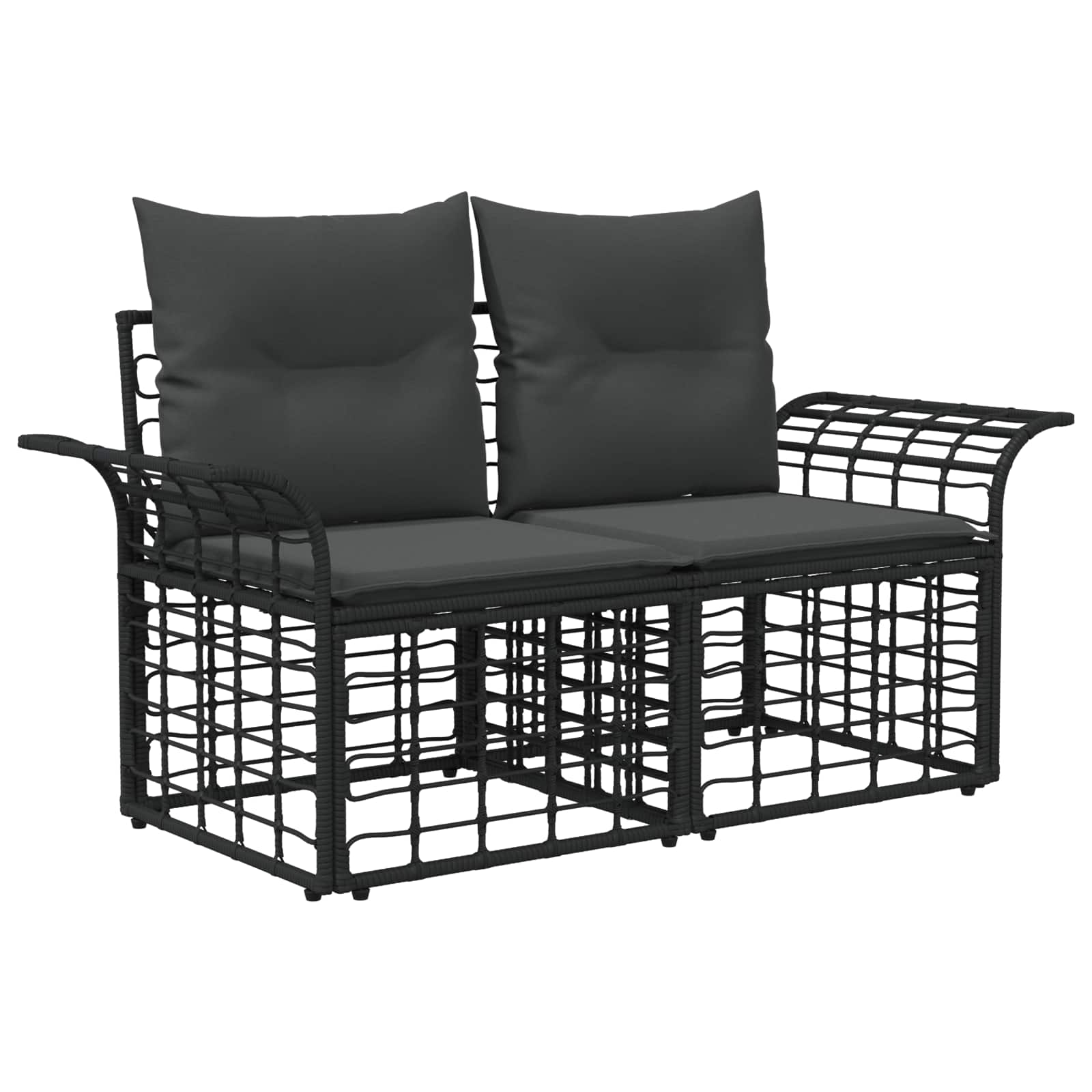 Maison Exclusive - Outdoor-lounge 2 Stk. 2-sitzanzahl Schwarz Und