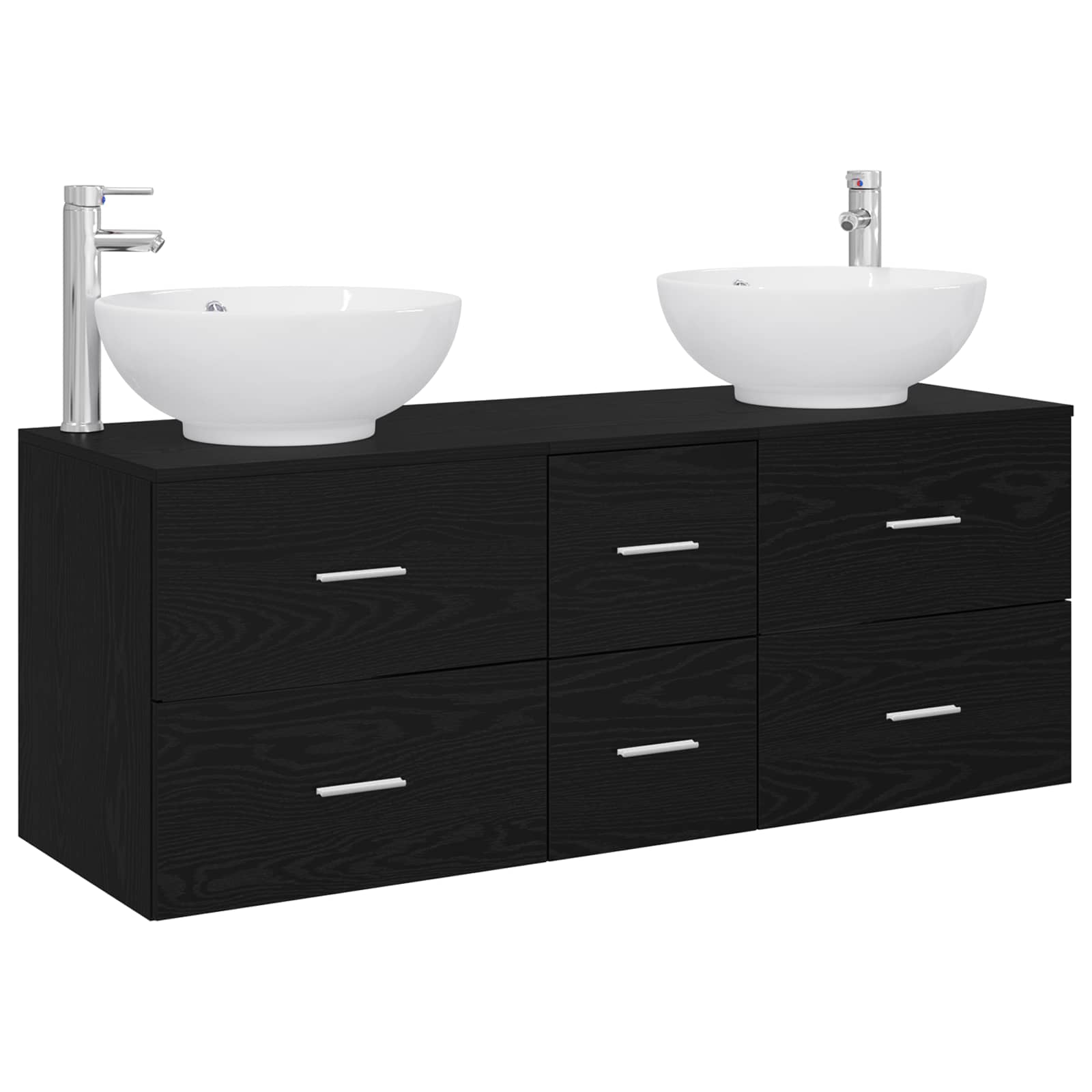 Maison Exclusive - Badezimmermöbel-set 3 Stk. Schwarz 49,5 X 44,5