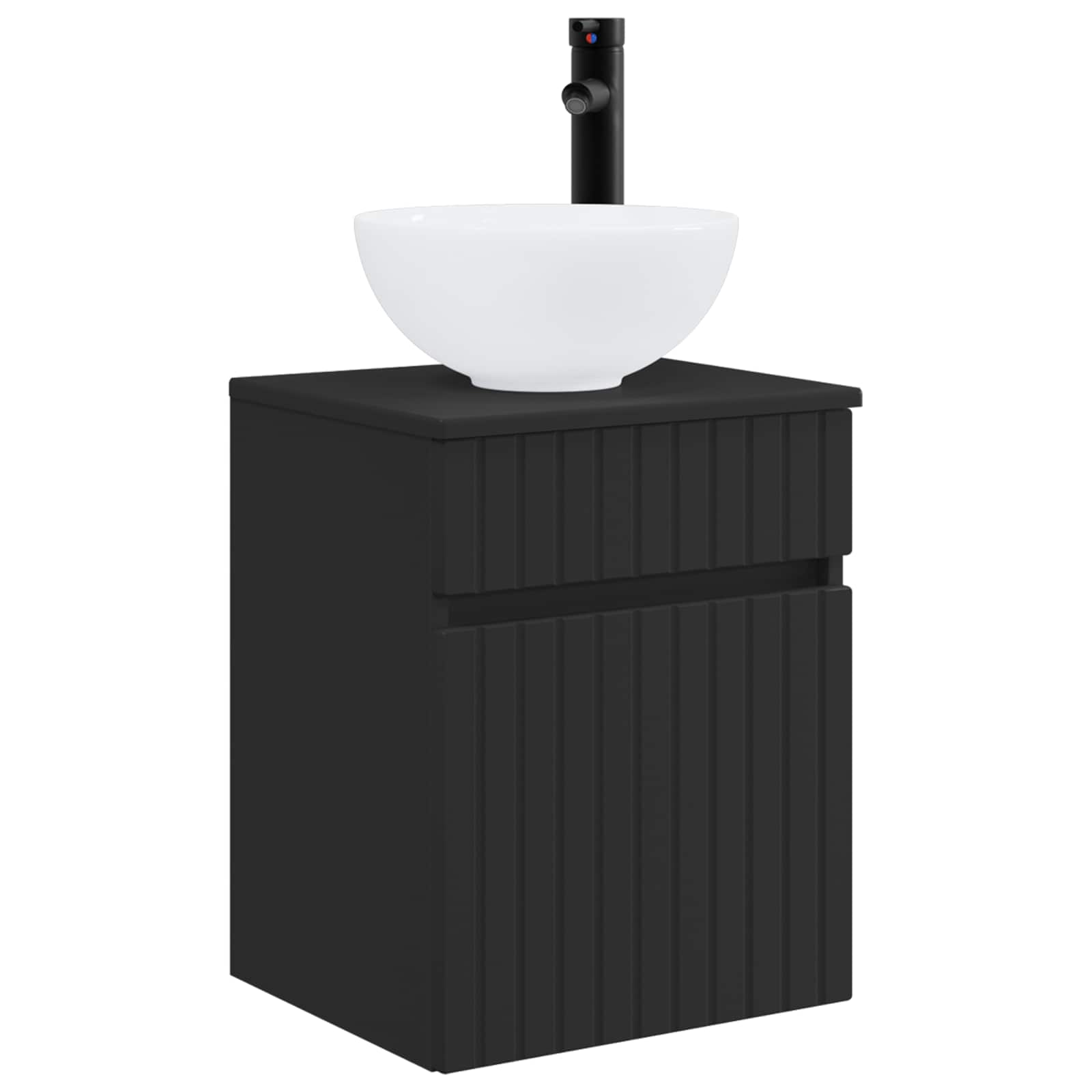 Maison Exclusive - Wandmontierte Waschbecken-vanität Schwarz 39 X