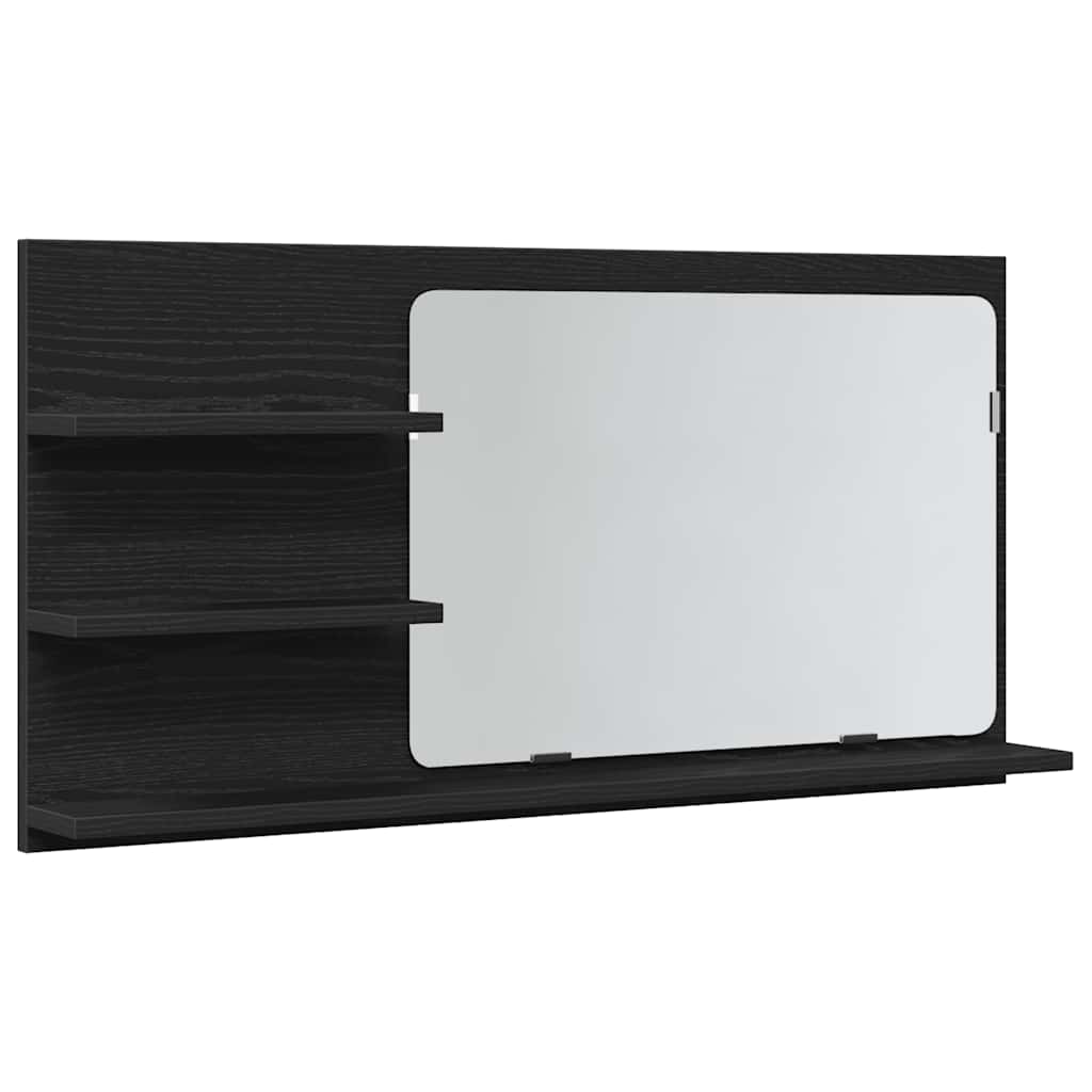 Maison Exclusive - Badezimmer-spiegelschrank Schwarze Eiche 90 X