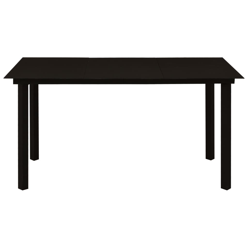 Maison Exclusive - Garten-esstisch Schwarz 150x80x74 Cm Stahl Und
