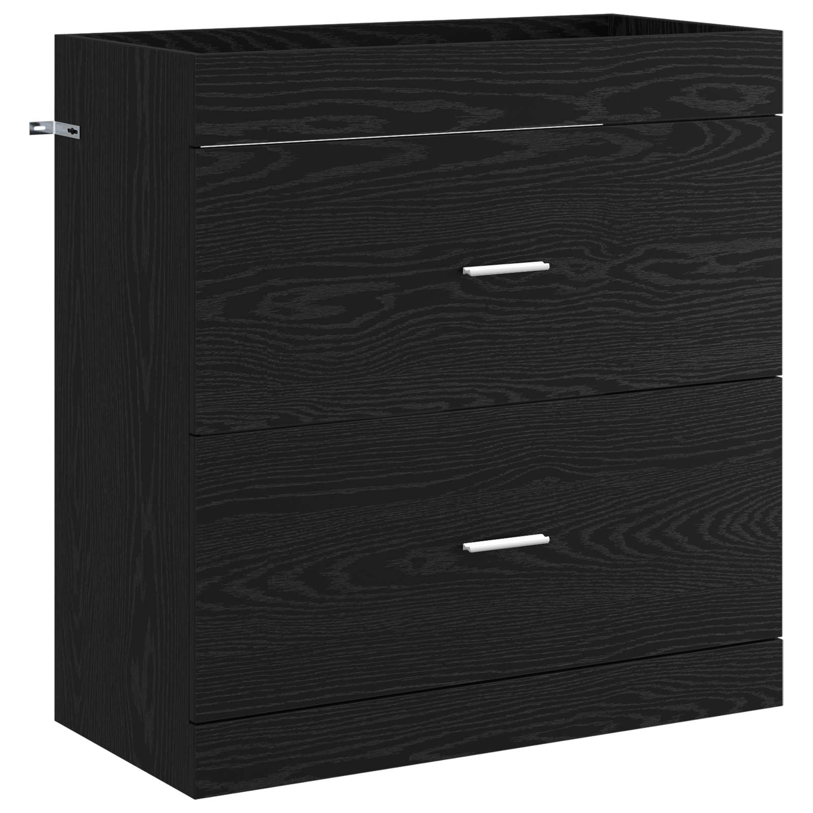 Maison Exclusive - Badunterschrank Schwarze Eiche 78,5 X 37,5 X 8