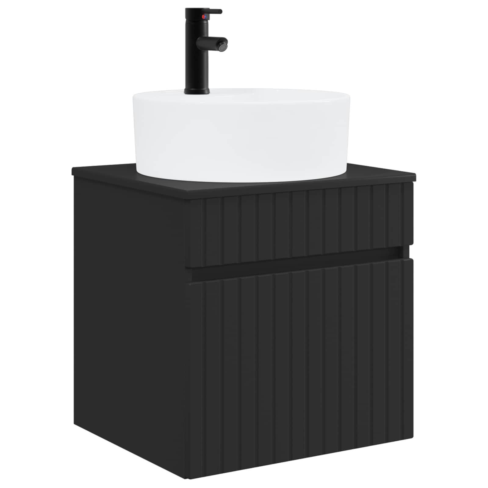 Maison Exclusive - Wandmontierte Waschbecken-vanität Schwarz 49 X