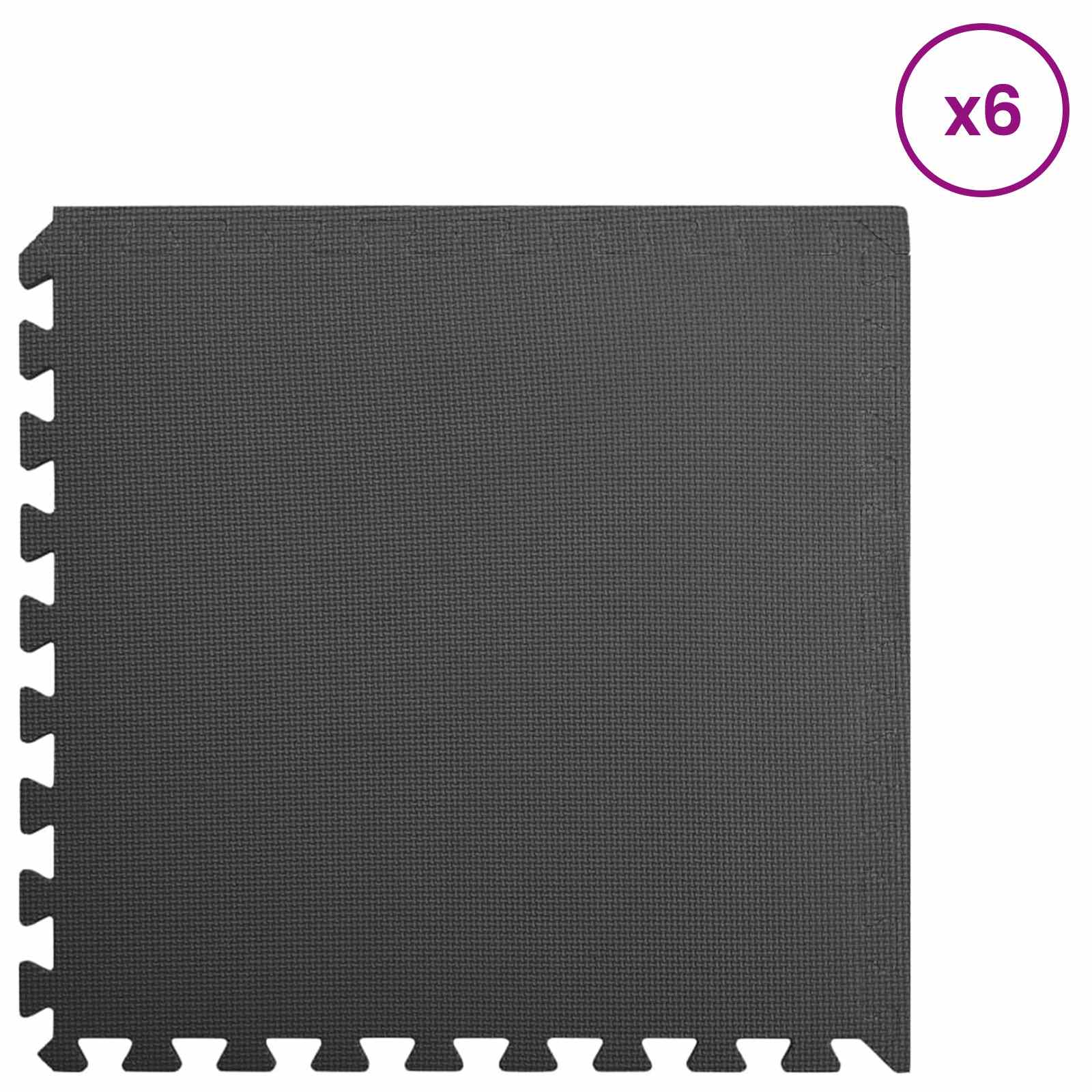 Maison Exclusive - Pool Bodenschutzmatte 6 Stk. Schwarz 2,16 ㎡ Ev
