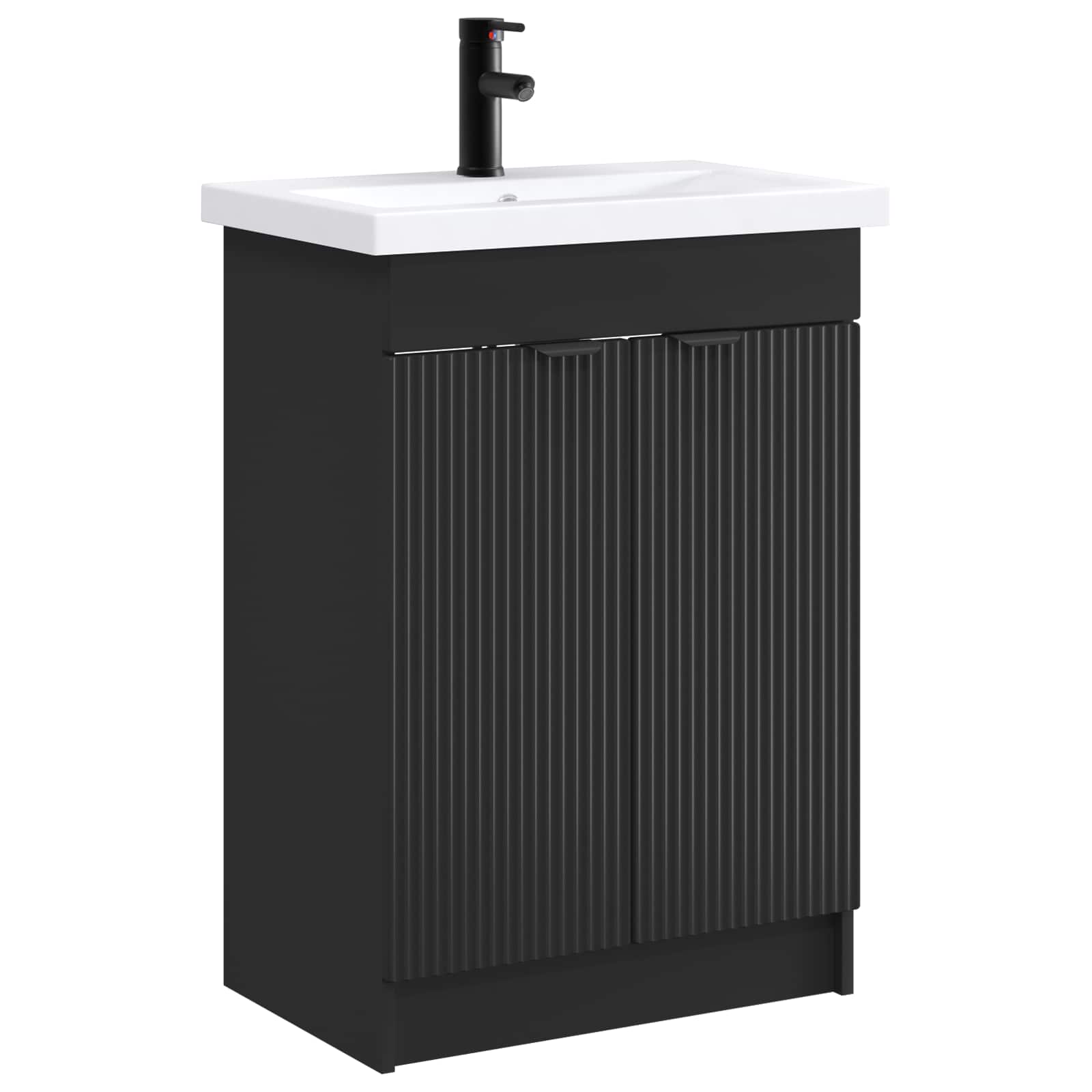 Maison Exclusive - Badezimmermöbel-set Schwarz 56 X 37,5 X 81 Cm
