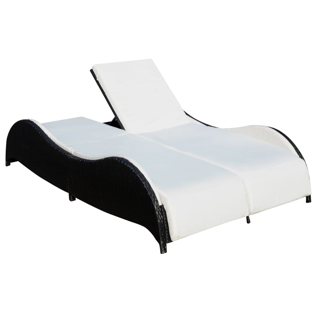 Maison Exclusive - Doppel-sonnenliege Mit Auflage Poly Rattan Sch