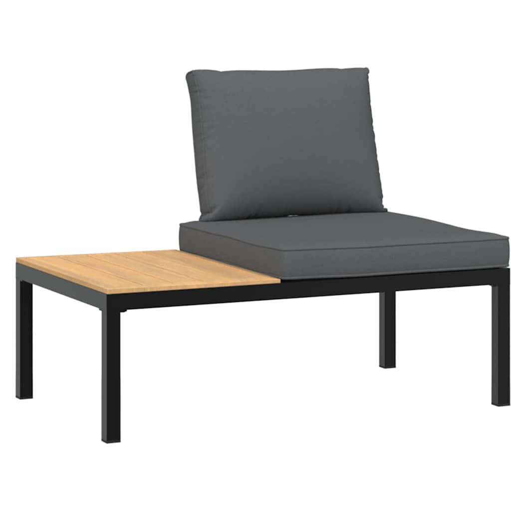 Maison Exclusive - Gartenbank Mit Kissen Schwarz Aluminium