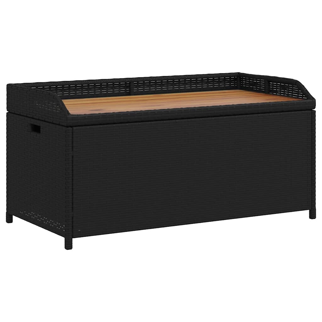 Maison Exclusive - Bank Mit Stauraum Schwarz 100x50x52 Cm Poly Ra