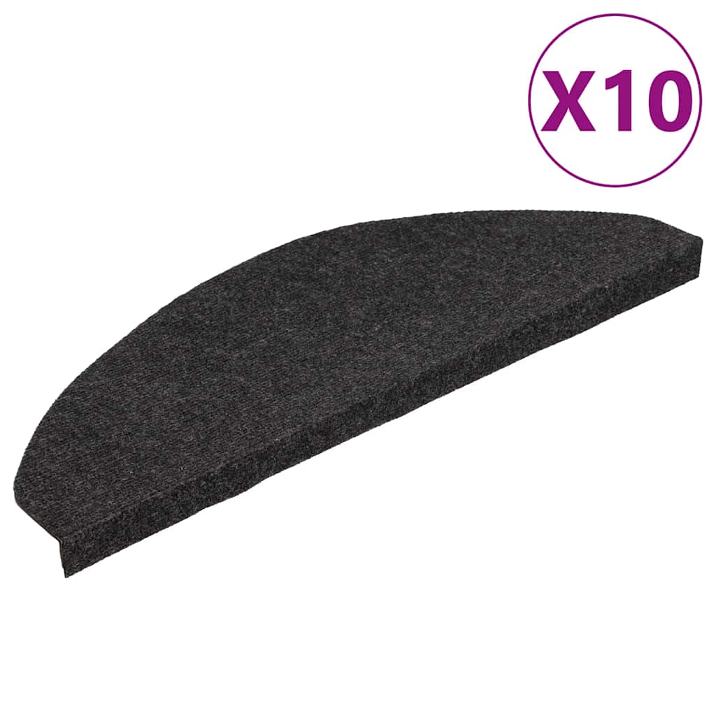 Maison Exclusive - Stufenmatten Selbstklebend 10 Stk. Schwarz 65x