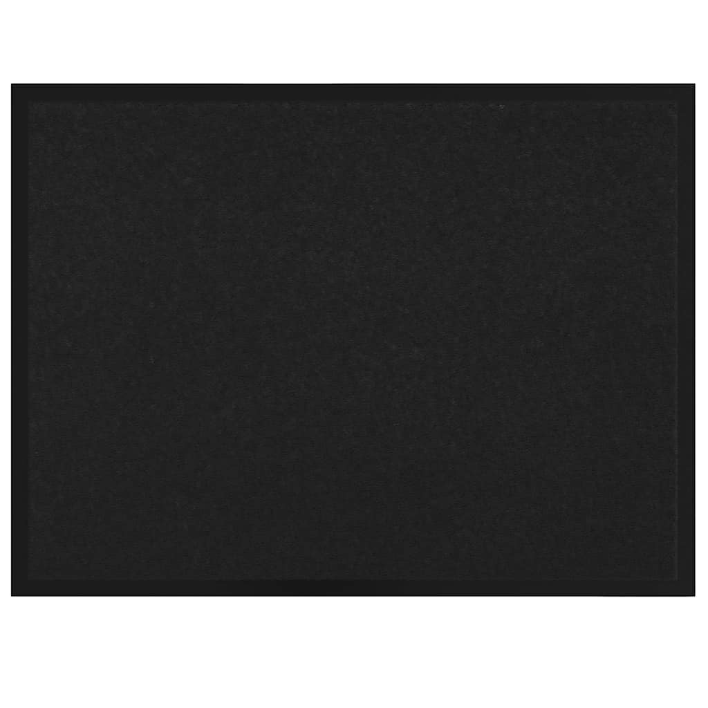 Maison Exclusive - Fußmatte Schwarz 80 X 60 X 1,2 Cm Teddystoff