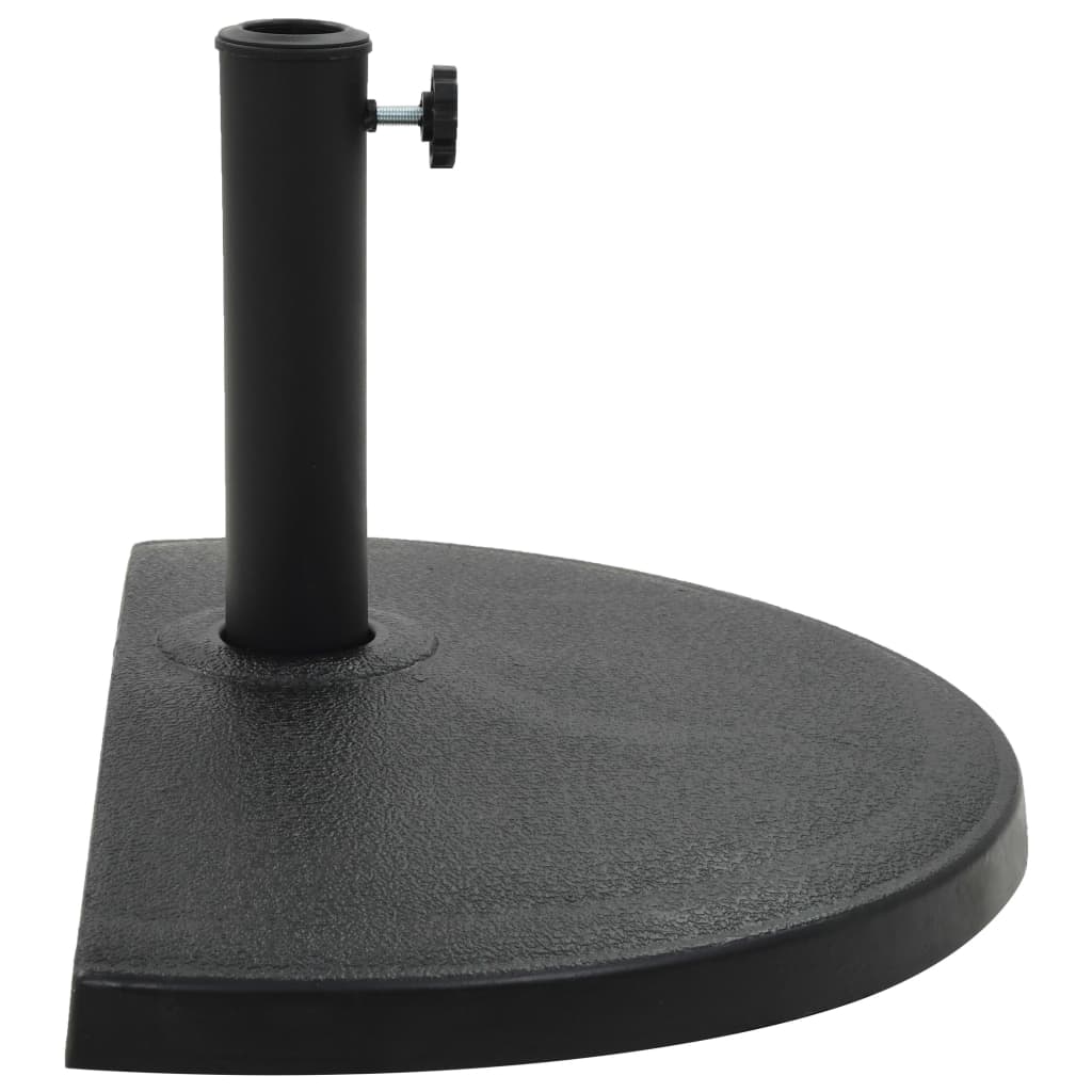 Maison Exclusive - Sonnenschirmfuß Halbrund 15 Kg Schwarz Polyhar