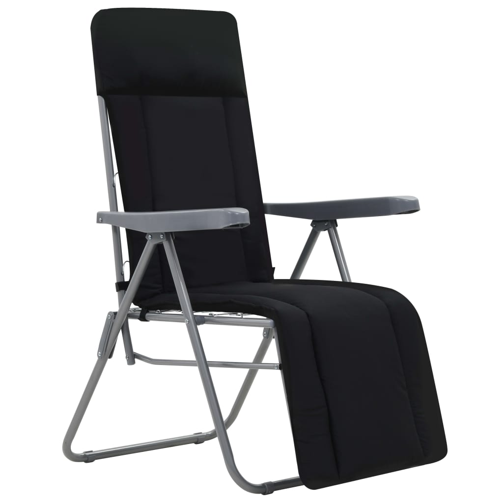 Maison Exclusive - Klappstühle Mit Kissen, 2 Stück, Schwarz