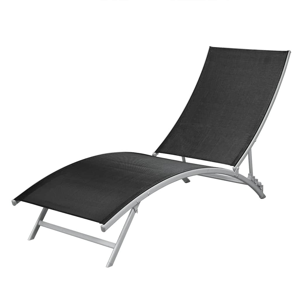 Maison Exclusive - Sonnenliege Stahl Und Textilene Schwarz