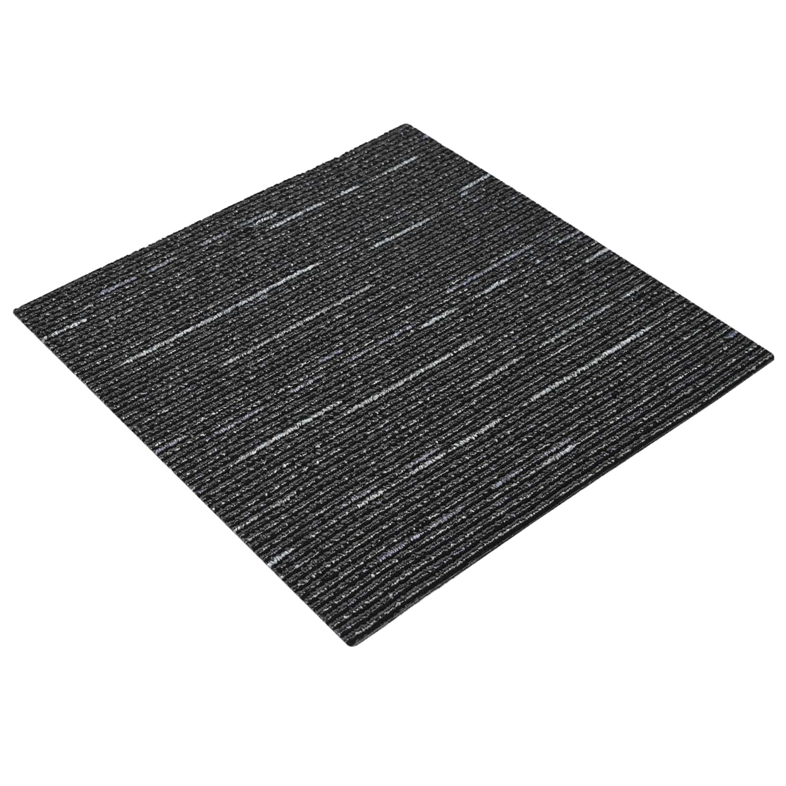 Maison Exclusive - Teppichfliese Gestreift Schwarz 50 X 50 Cm 36
