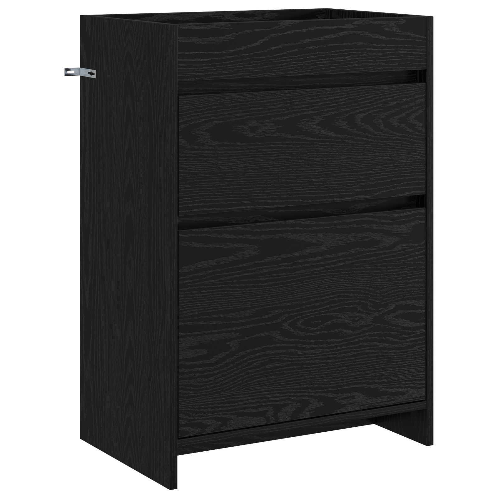 Maison Exclusive - Badunterschrank Schwarze Eiche 56 X 37,5 X 81