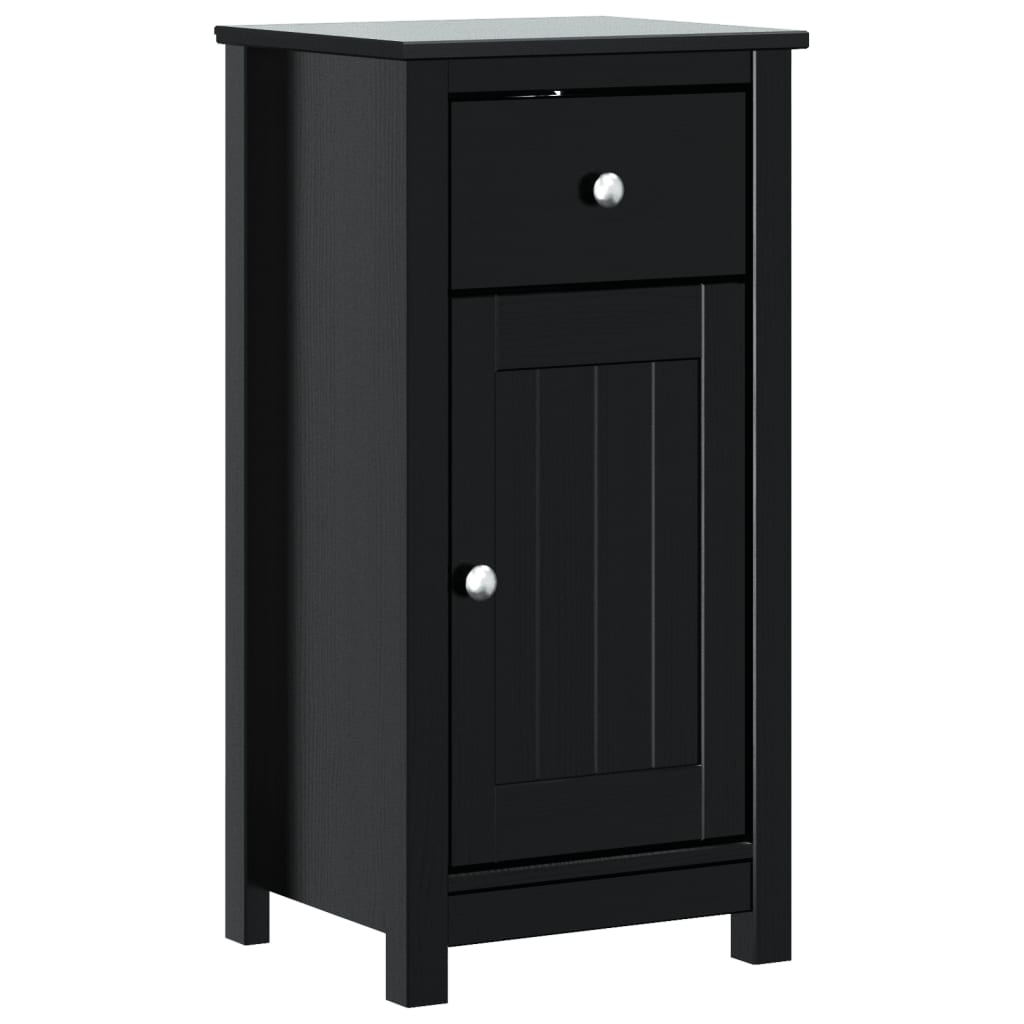 Maison Exclusive - Badschrank Berg Schwarz 40x34x80 Cm Massivholz