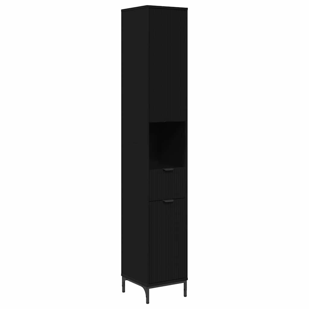 Maison Exclusive - Badezimmerschrank Schwarz 31,5 X 33 X 190 Cm
