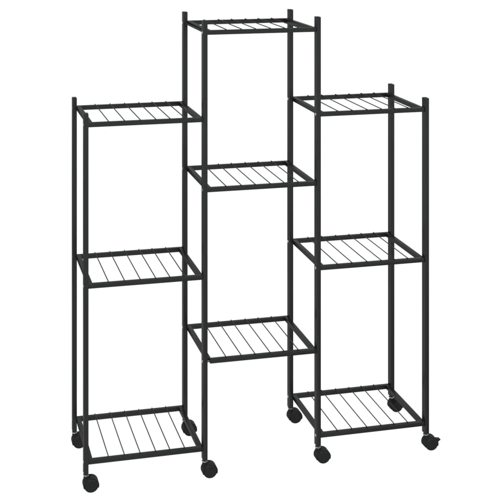 Maison Exclusive - Blumenständer Mit Rollen 83x25x103,5 Cm Schwar