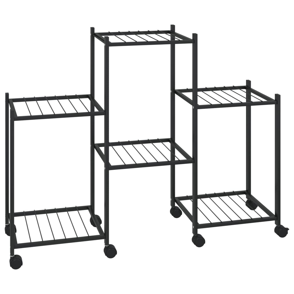 Maison Exclusive - Blumenständer Mit Rollen 83x25x63,5 Cm Schwarz