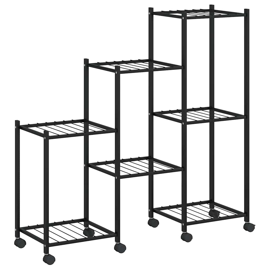Maison Exclusive - Blumenständer Mit Rollen 83x25x83,5 Cm Schwarz