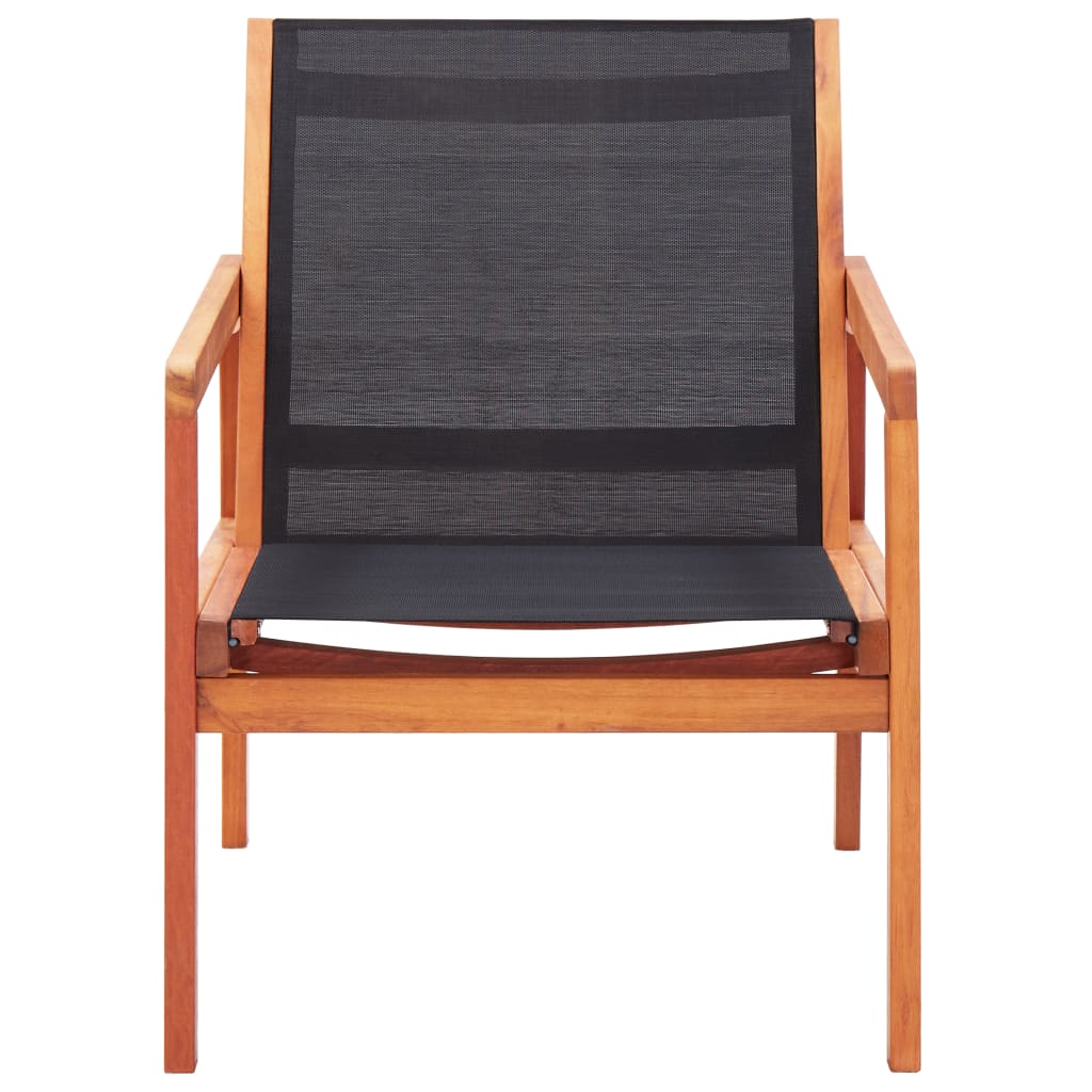 Maison Exclusive - Garten-loungestuhl Schwarz Massivholz Eukalypt