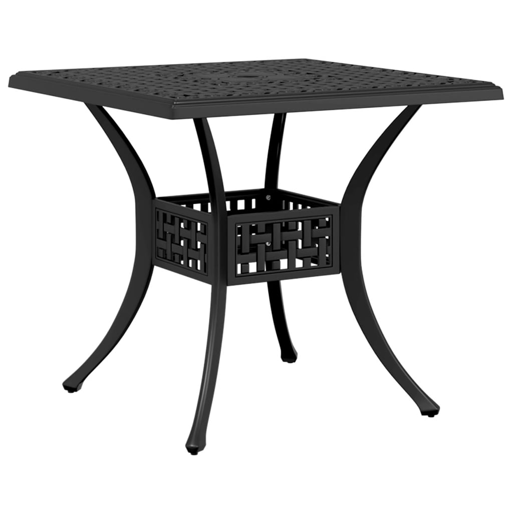 Maison Exclusive - Gartentisch Schwarz 80x80x75 Cm Aluminiumguss