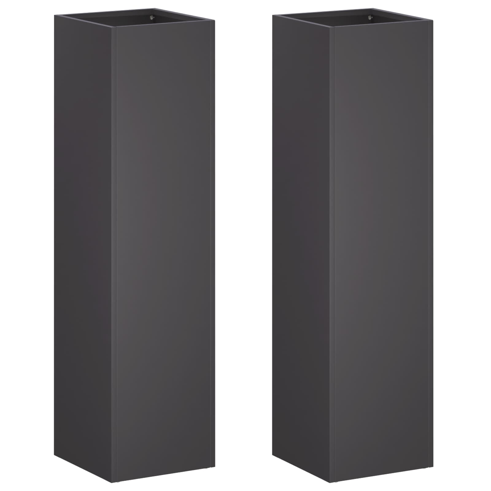 Maison Exclusive - Garten-pflanzgefäß 2 Stk. Schwarz 20 X 20 X 75