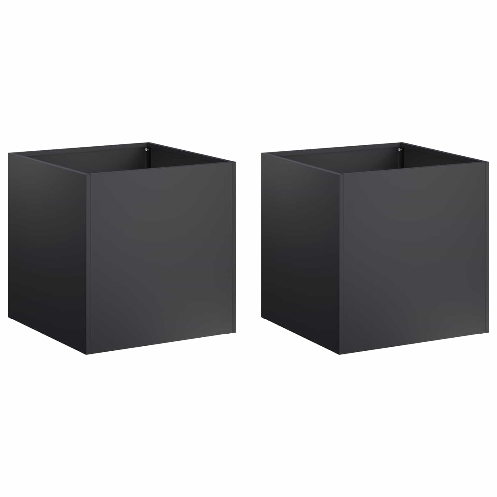 Maison Exclusive - Garten-pflanzgefäß 2 Stk. Schwarz 35 X 35 X 35