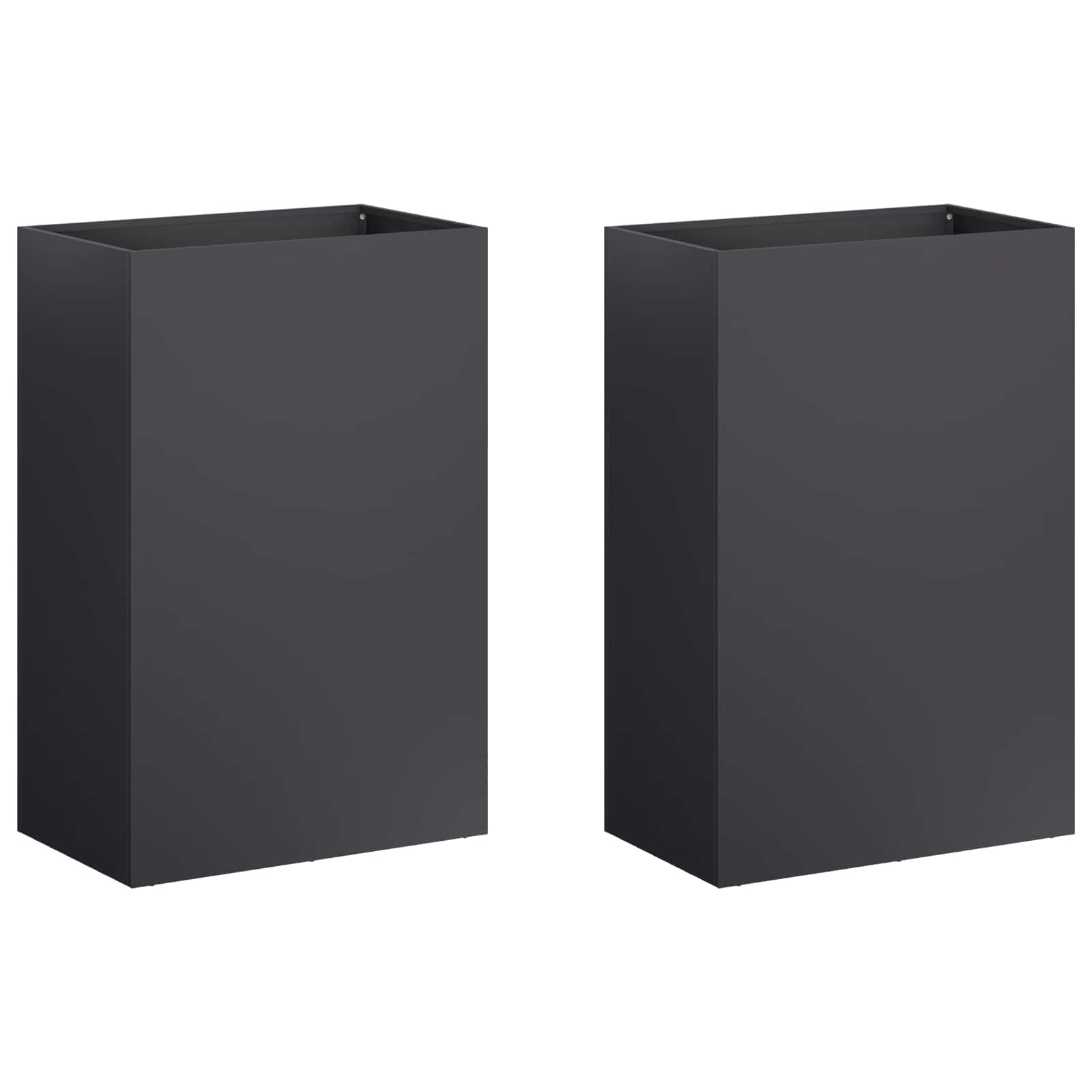 Maison Exclusive - Garten-pflanzgefäß 2 Stk. Schwarz 40 X 30 X 75