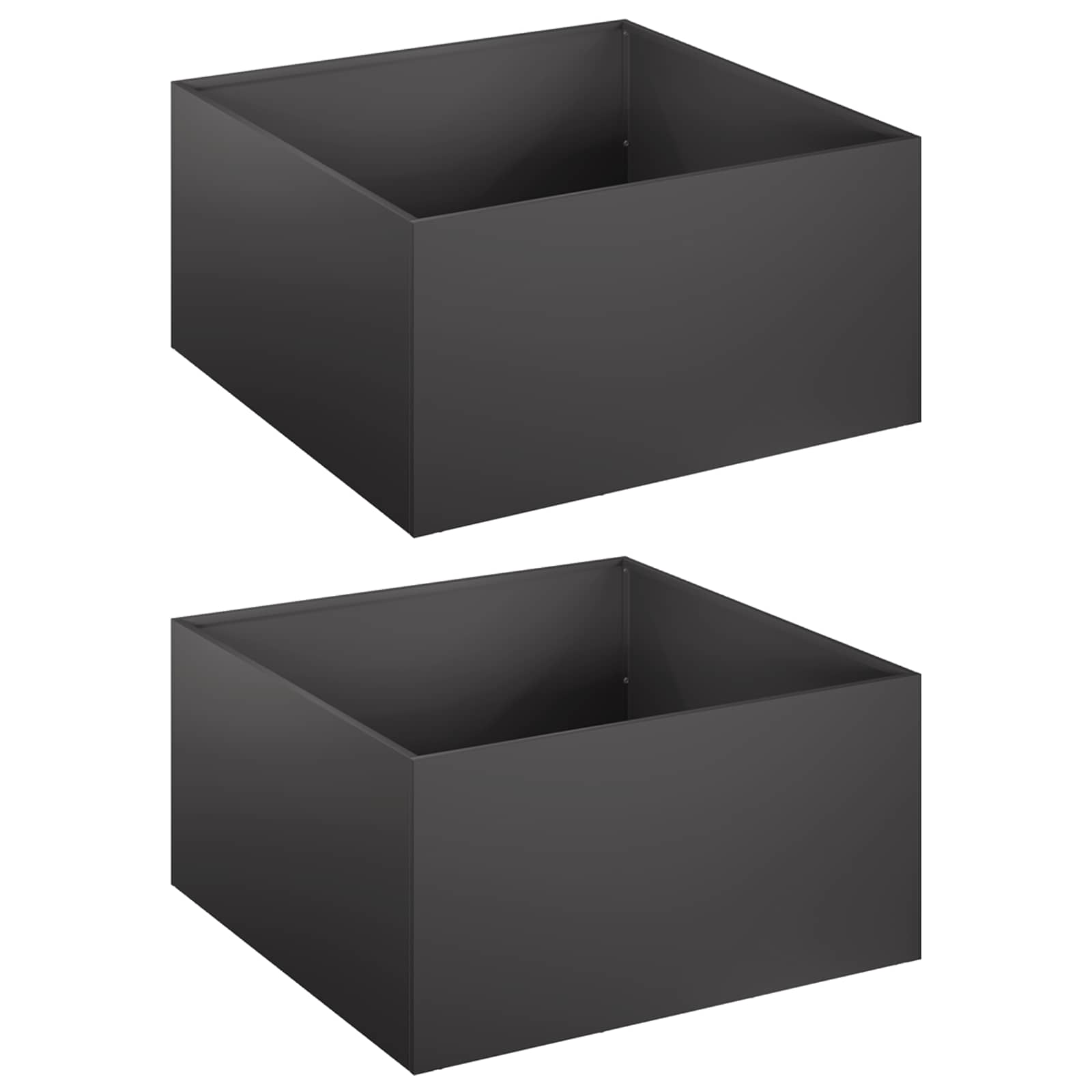 Maison Exclusive - Garten-pflanzgefäß 2 Stk. Schwarz 60 X 60 X 30