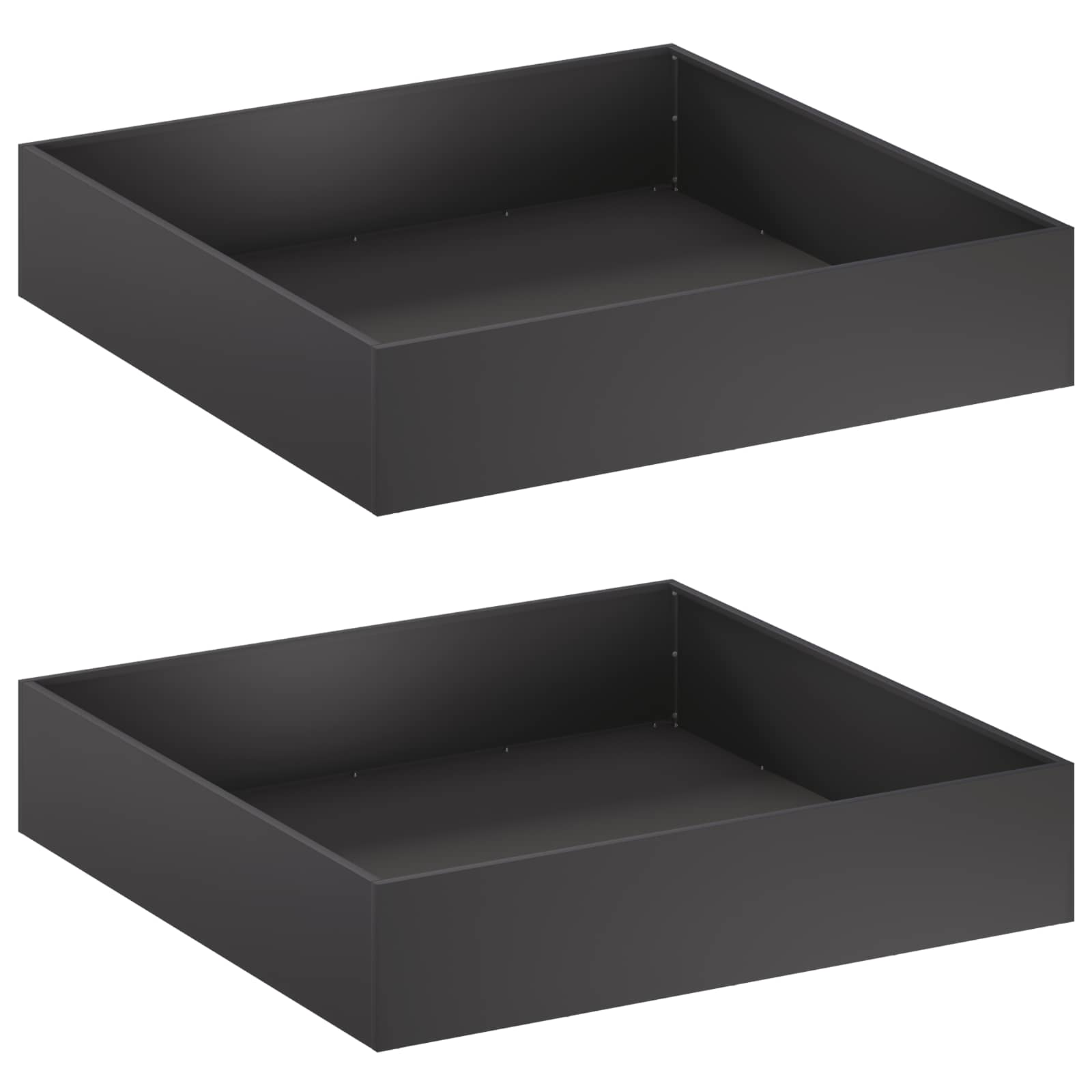 Maison Exclusive - Garten-pflanzgefäß 2 Stk. Schwarz 80 X 80 X 20