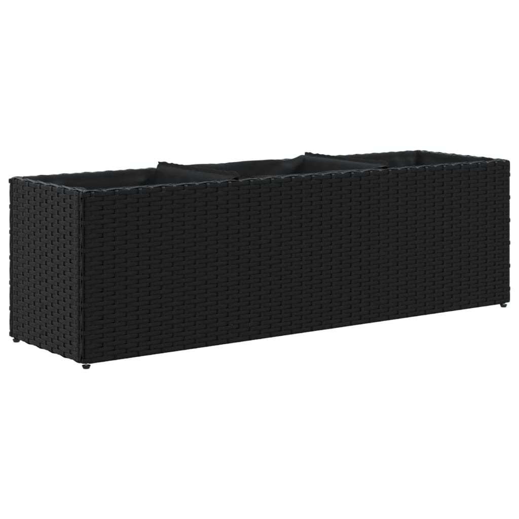 Maison Exclusive - Hochbeet Mit 3 Fächern Schwarz 105x30x32 Cm Po
