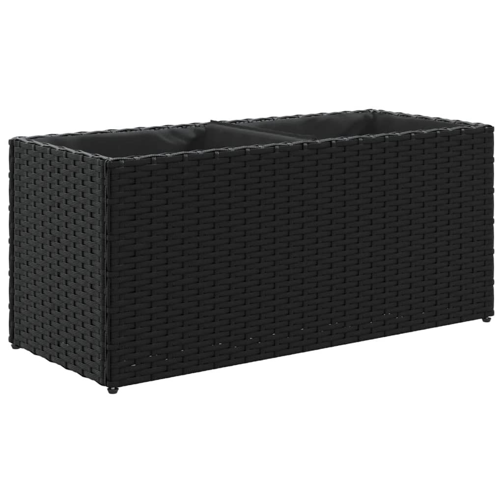 Maison Exclusive - Hochbeet Mit 2 Fächern Schwarz 72x30x32 Cm Pol
