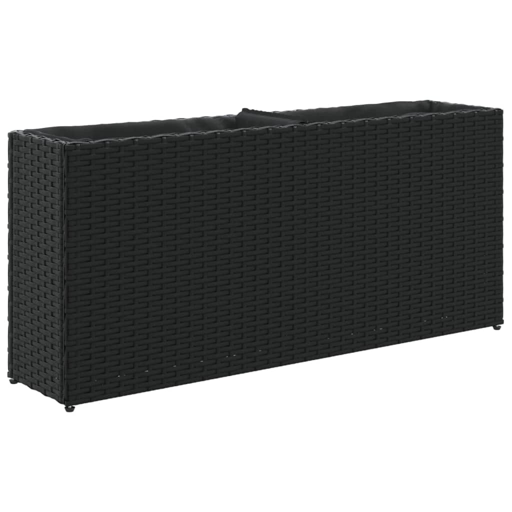 Maison Exclusive - Hochbeet Mit 2 Fächern Schwarz 90x20x40 Cm Pol