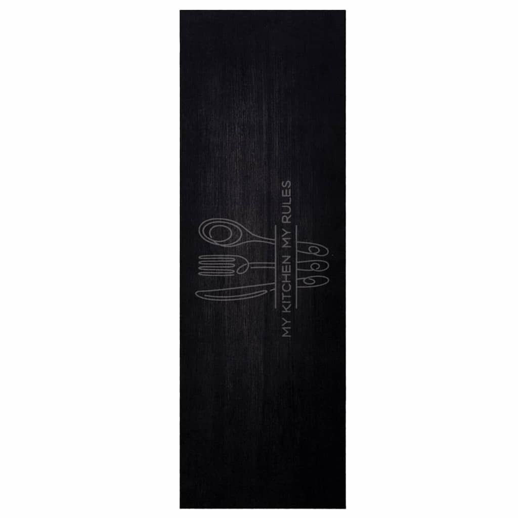 Maison Exclusive - Küchen Teppich Besteck Schwarz 180 X 60 Cm Sam